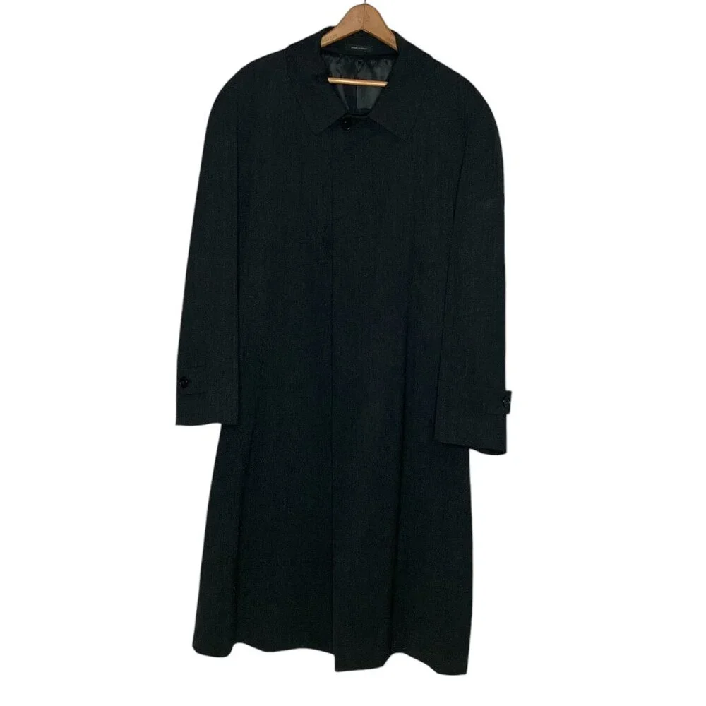 Tom James X Loro Piana 42 S Gray Storm System Rain Wind‎ Over Coat Jacket